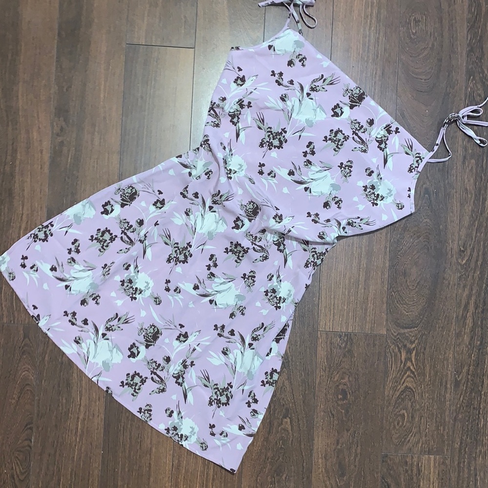 SHEIN pink floral dress w/ adjustable straps. Med.